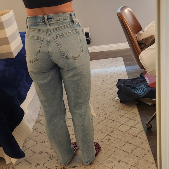 Abercrombie Curve Love 90s Ultra High Rise Straight Jeans Size 26 Regular - Picture 5 of 5